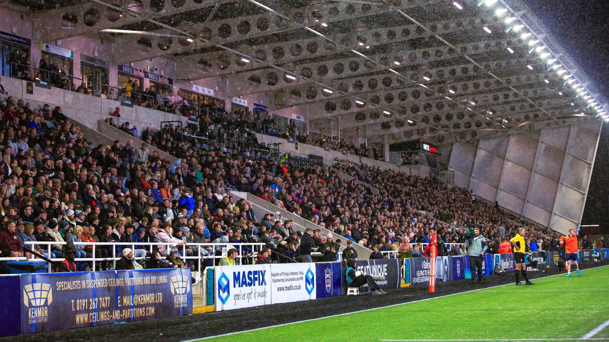 West Stand at Kingston Park stadium
