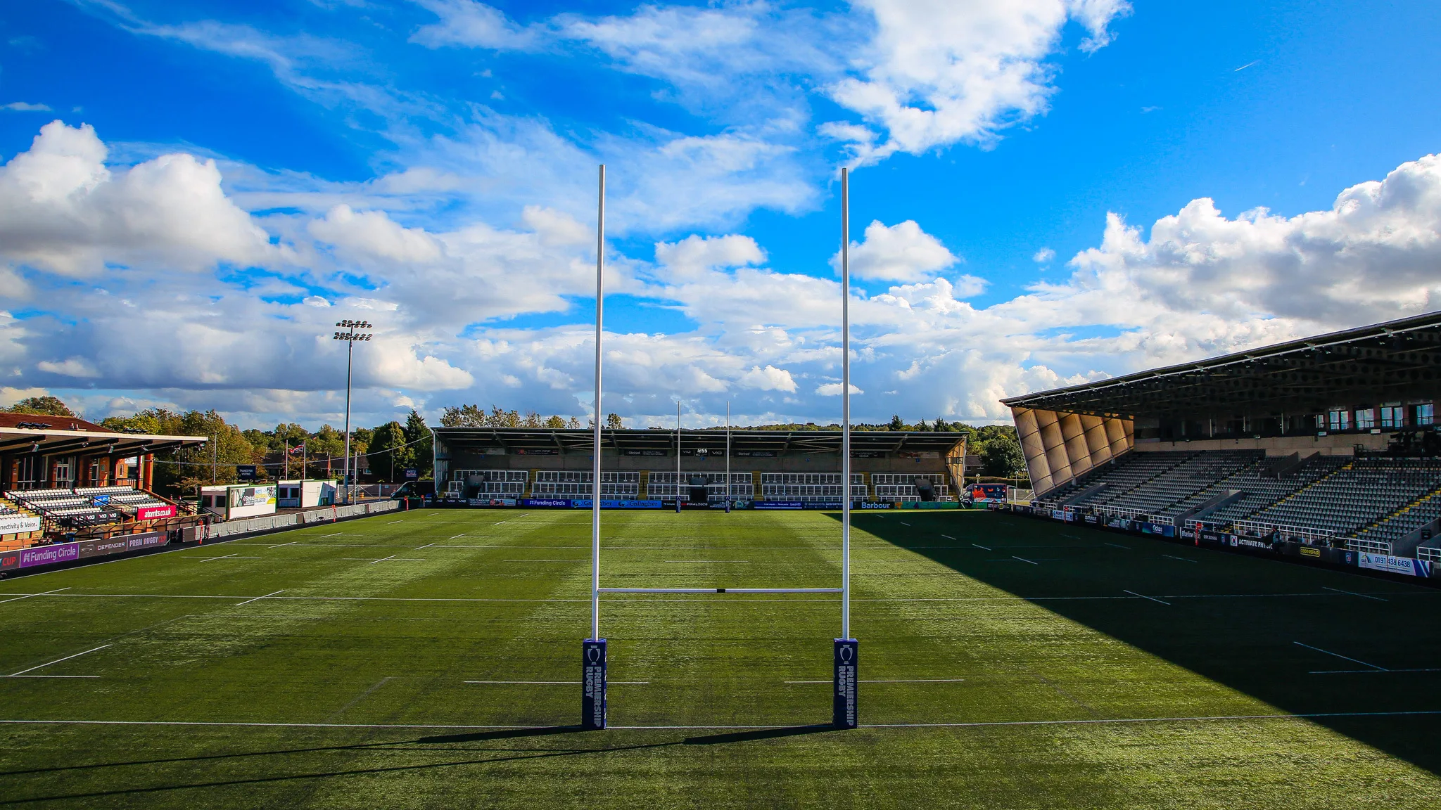 North Stand view at Kingston Park stadium